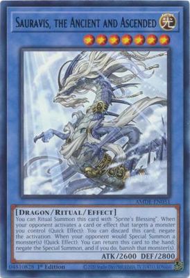 Sauravis, the Ancient and Ascended - AMDE-EN051 - Rare 1st Edition Amazing Defenders 1st Edition Singles *Espanol*