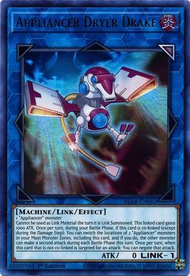 Appliancer Dryer Drake - BLAR-EN042 - Ultra Rare 1st Edition Battles of Legend: Armageddon 1st Edition Singles