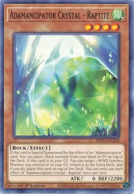 Adamancipator Crystal - Raptite - MP21-EN228 - Common 1st Edition 2021 Mega-Tin: Ancient Battles 1st Edition Singles