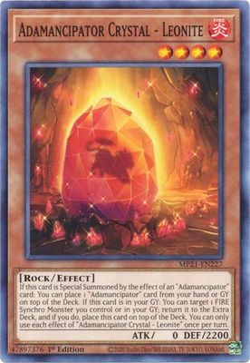 Adamancipator Crystal - Leonite - MP21-EN227 - Common 1st Edition 2021 Mega-Tin: Ancient Battles 1st Edition Singles