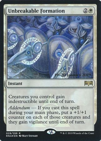 Unbreakable Formation 029/259 - RNA Pre-Release Foil Promo Magic: The Gathering Promo Cards