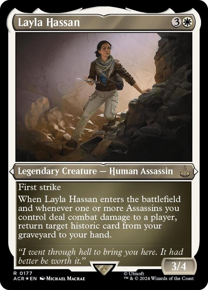 Layla Hassan (Foil Etched) - Universes Beyond: Assassin&#39;s Creed (ACR) Universes Beyond: Assassin&#39;s Creed