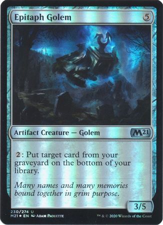 Epitaph Golem 230/274 - Foil Magic 2021 (M21) Foil Singles