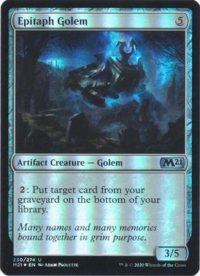 Epitaph Golem 230/274 - Foil Magic 2021 (M21) Foil Singles