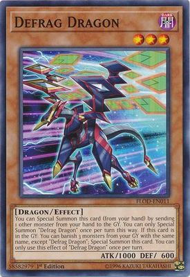 Defrag Dragon - FLOD-EN011 - Common 1st Edition Flames of Destruction 1st Edition Singles