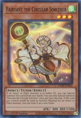 Fairyant the Circular Sorcerer - PHHY-EN025 - Super Rare 1st Edition Photon Hypernova 1st Edition Singles