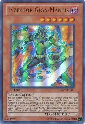 Inzektor Giga-Mantis - ORCS-EN021 - Ultra Rare 1st Edition Order of Chaos 1st Edition Singles