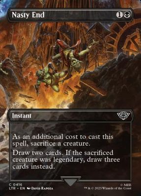 Nasty End 0416 Alternate Art Borderless The Lord of the Rings: Tales of Middle-Earth Collector Booster Singles