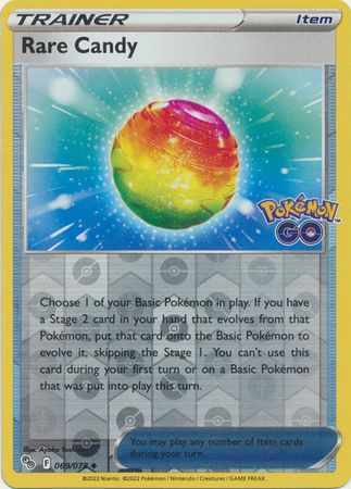 Rare Candy - 069/078 - Uncommon Reverse Holo Pokemon Go Reverse Holo Singles