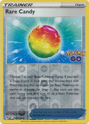 Rare Candy - 069/078 - Uncommon Reverse Holo Pokemon Go Reverse Holo Singles