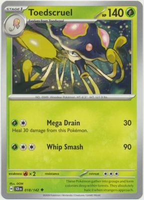 GA Toedscruel - 018/142 - Uncommon Scarlet &amp; Violet: Stellar Crown Singles