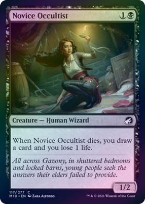 Novice Occultist 117/277 - Foil Innistrad: Midnight Hunt Foil Singles