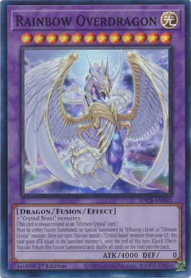 Rainbow Overdragon - SDCB-EN043 - Super Rare 1st Edition Legend of the Crystal Beasts 1st Edition Singles