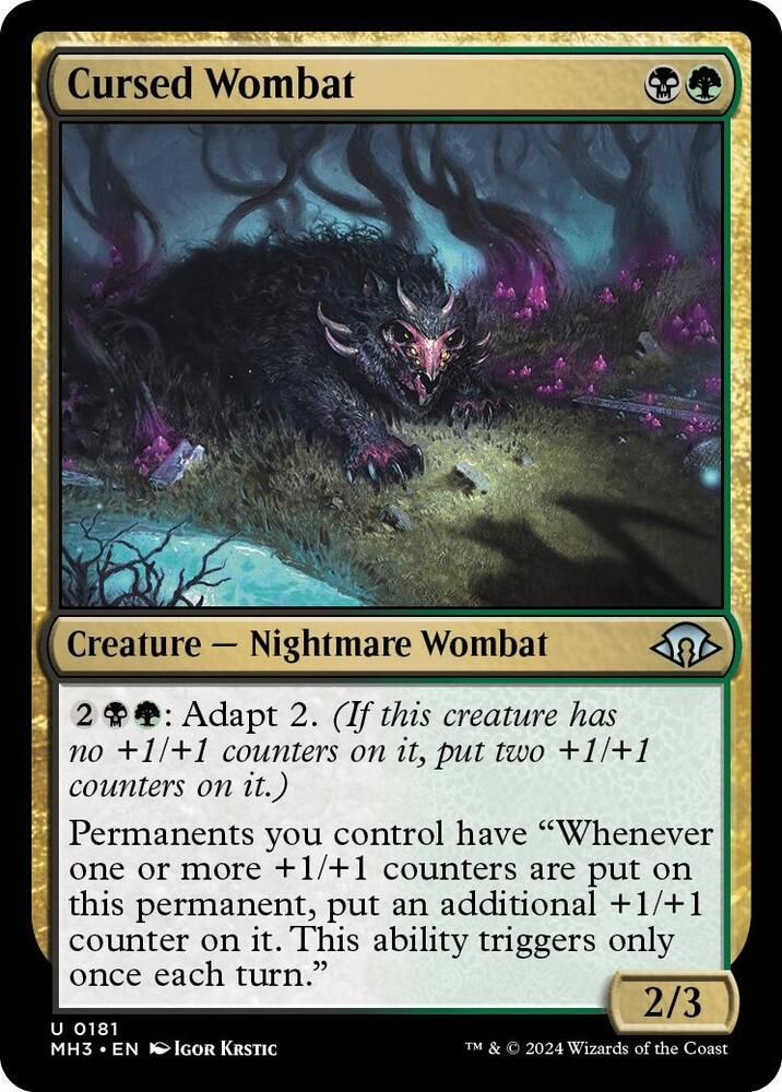 Cursed Wombat - Modern Horizons 3 (MH3) Modern Horizons 3 (Español)