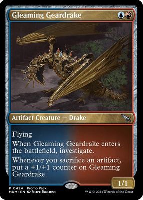 Gleaming Geardrake - Promo Pack: Murders at Karlov Manor (PPMKM) Promo Pack: Murders at Karlov Manor (Español)