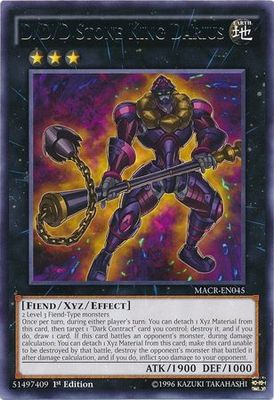 D/D/D Stone King Darius - MACR-EN045 - Rare 1st Edition Maximum Crisis 1st Edition Singles