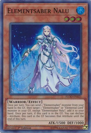 Elementsaber Nalu - FLOD-EN021 - Super Rare 1st Edition Flames of Destruction 1st Edition Singles