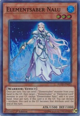 Elementsaber Nalu - FLOD-EN021 - Super Rare 1st Edition Flames of Destruction 1st Edition Singles (Espanol)