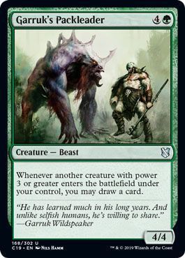 Garruk&#39;s Packleader 168/302 Commander 2019 Singles