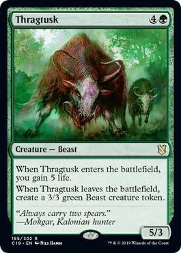 Thragtusk 185/302 Commander 2019 Singles