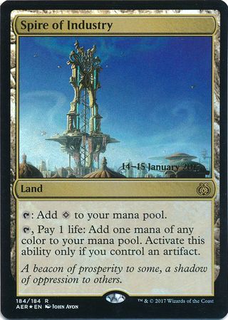 Spire of Industry 184/184 - AER Pre-Release Foil Promo Magic: The Gathering Promo Cards