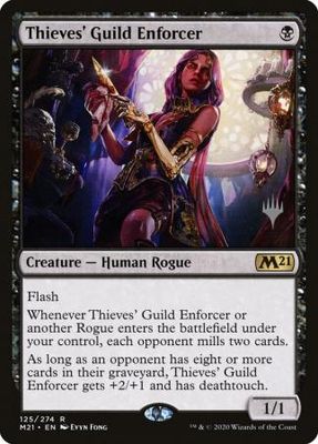 Thieves&#39; Guild Enforcer 125/274 - Silver Stamped Magic 2021 (M21) Silver Stamped Non Foil Singles