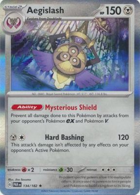 Aegislash - 134/182 - Holo Rare Scarlet &amp; Violet: Paradox Rift Singles