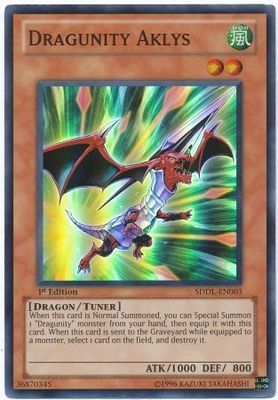 Dragunity Aklys - SDDL-EN003 - Super Rare 1st Edition Structure Deck: Dragunity Legion [SDDL] 1st Edition Singles