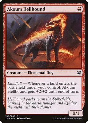 Akoum Hellhound - Zendikar Rising (ZNR) Zendikar Rising
