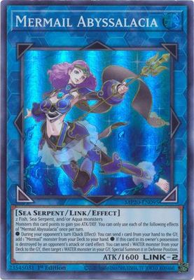 Mermail Abyssalacia - MP20-EN095 - Super Rare 1st Edition 2020 Mega-Tin: Lost Memories 1st Edition Singles *Espanol*