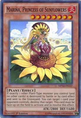 Marina, Princess of Sunflowers - MP14-EN157 - Super Rare 1st Edition Yu-Gi-Oh! 2014 Mega-Tins Singles