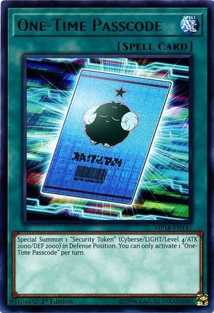 One-Time Passcode - MP18-EN141 - Rare 1st Edition 2018 Mega-Tins Singles