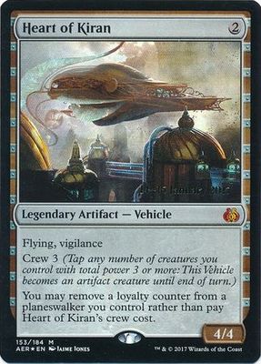 Heart of Kiran 153/184 - AER Pre-Release Foil Promo Magic: The Gathering Promo Cards
