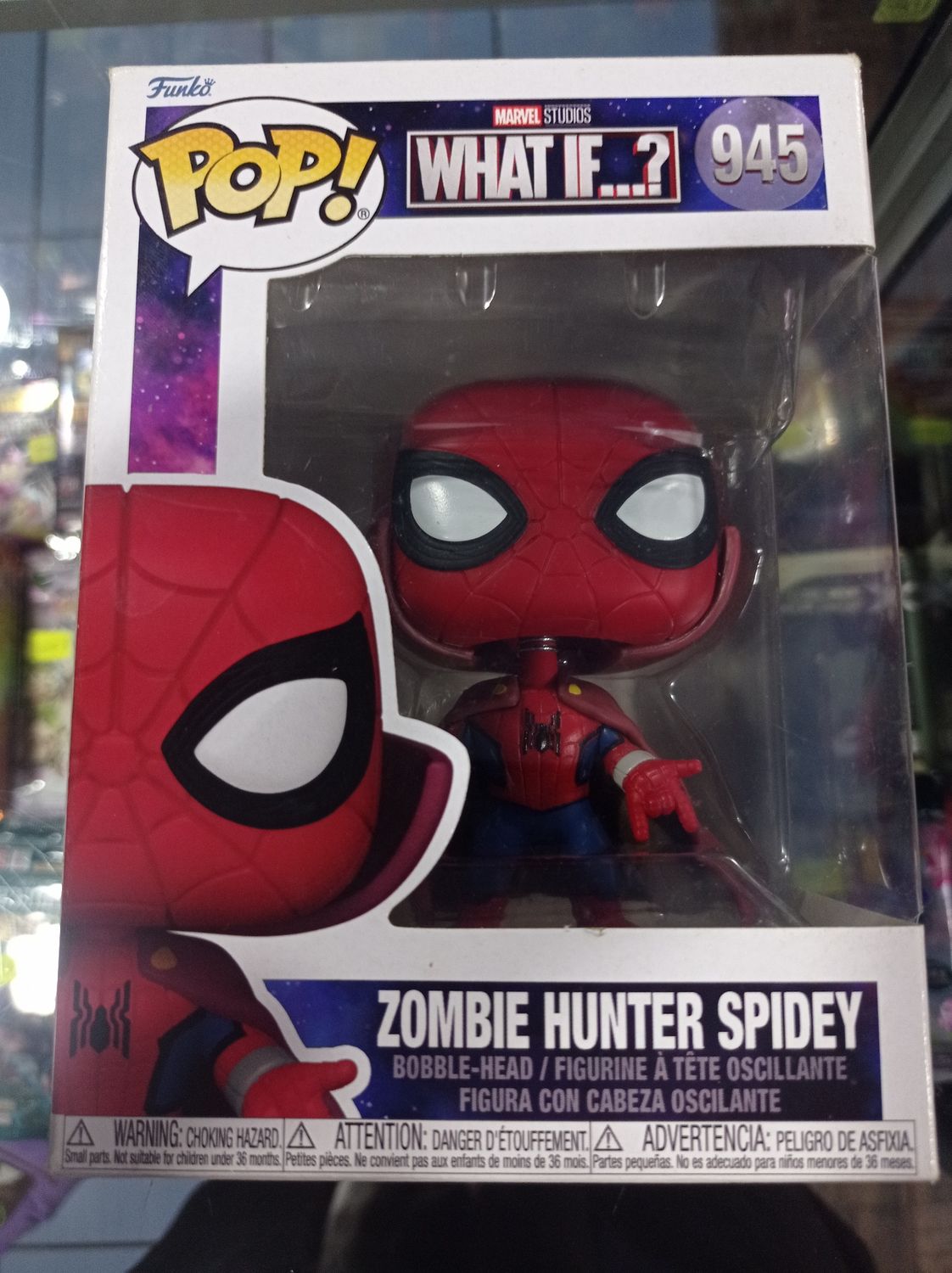 SJ Funko Pop! Marvel Studios What If…? Zombie Hunter Spidey 945