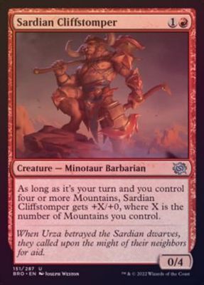 Sardian Cliffstomper 151/287 - Foil The Brothers&#39; War Foil Singles