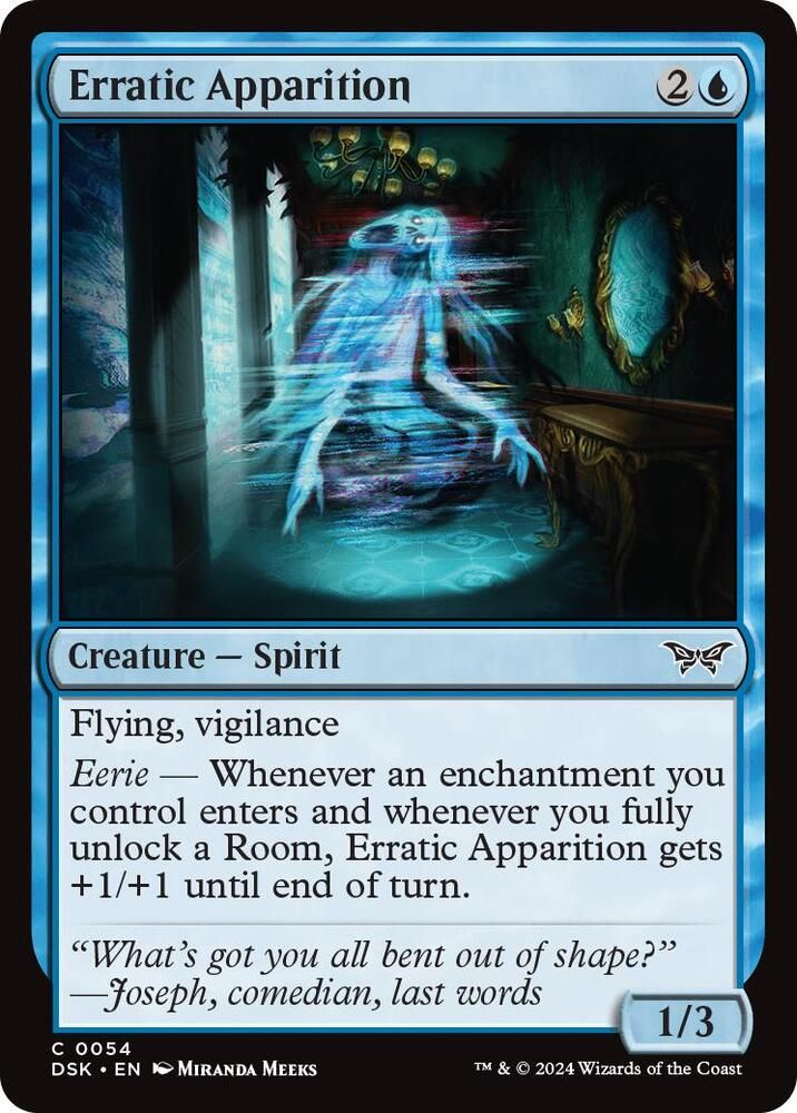 Erratic Apparition - Duskmourn: House of Horror (DSK) Duskmourn: House of Horror  (Foil)