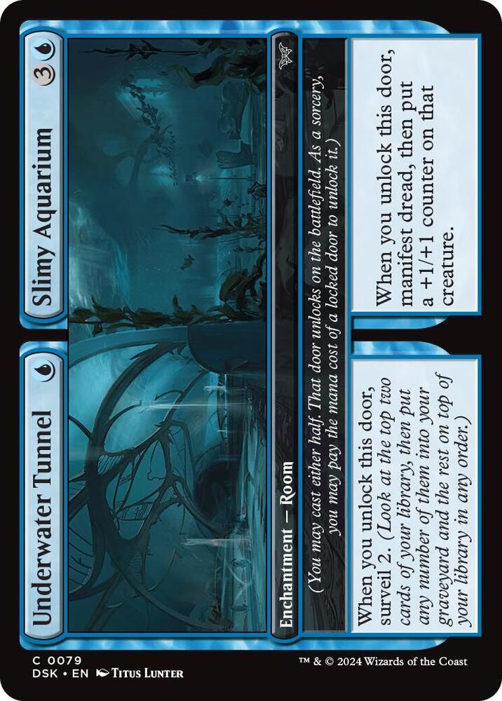 Underwater Tunnel // Slimy Aquarium - Duskmourn: House of Horror (DSK) Duskmourn: House of Horror