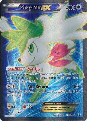 SJ Shaymin EX - 106/108 - Full Art Ultra Rare XY: Roaring Skies Singles