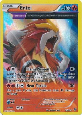 Entei - 15/98 - Holo Rare XY: Ancient Origins Singles