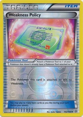 Weakness Policy - 142/160 - Uncommon - Reverse Holo XY: Primal Clash Reverse Holo Singles
