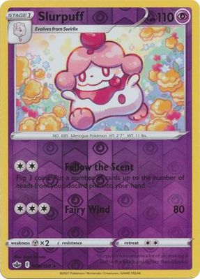Slurpuff - 068/198 - Rare Reverse Holo Sword &amp; Shield: Chilling Reign Reverse Holo Singles