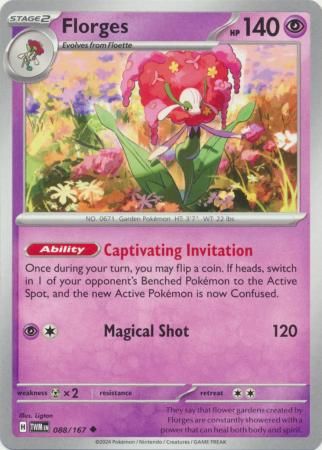 Florges - 088/167 - Uncommon Scarlet and Violet: Twilight Masquerade Singles