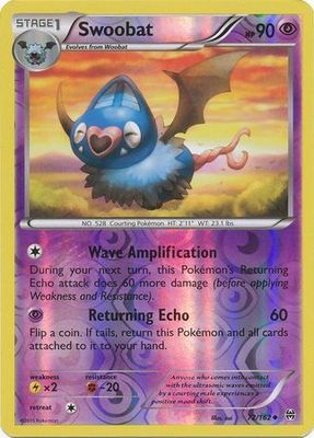 Swoobat - 72/162 - Uncommon Reverse Holo XY: Breakthrough Reverse Holo Singles