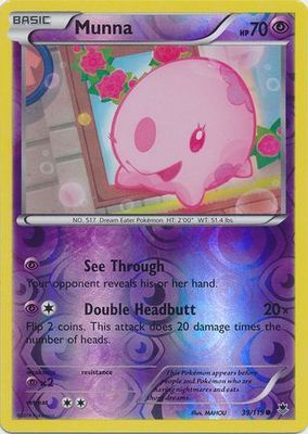 Munna - 39/119 - Common Reverse Holo XY: Phantom Forces Reverse Holo Singles