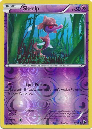 Skrelp - 44/106 - Common Reverse Holo XY: Flashfire Reverse Holo Singles