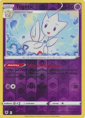 Togetic - 056/189 - Uncommon Reverse Holo Sword &amp; Shield: Astral Radiance Reverse Holo Singles