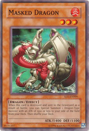 Masked Dragon - SD1-EN009 - Common Unlimited Structure Deck: Dragon&#39;s Roar [SD1] Unlimited Singles