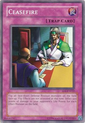 Ceasefire - SD1-EN022 - Common Unlimited Structure Deck: Dragon&#39;s Roar [SD1] Unlimited Singles
