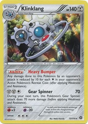 Klinklang - 73/114 - Holo Rare XY: Steam Siege Singles