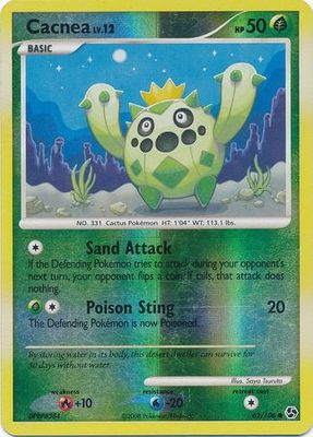 Cacnea - 62/106 - Common Reverse Holo Diamond &amp; Pearl: Great Encounters Reverse Holo Singles